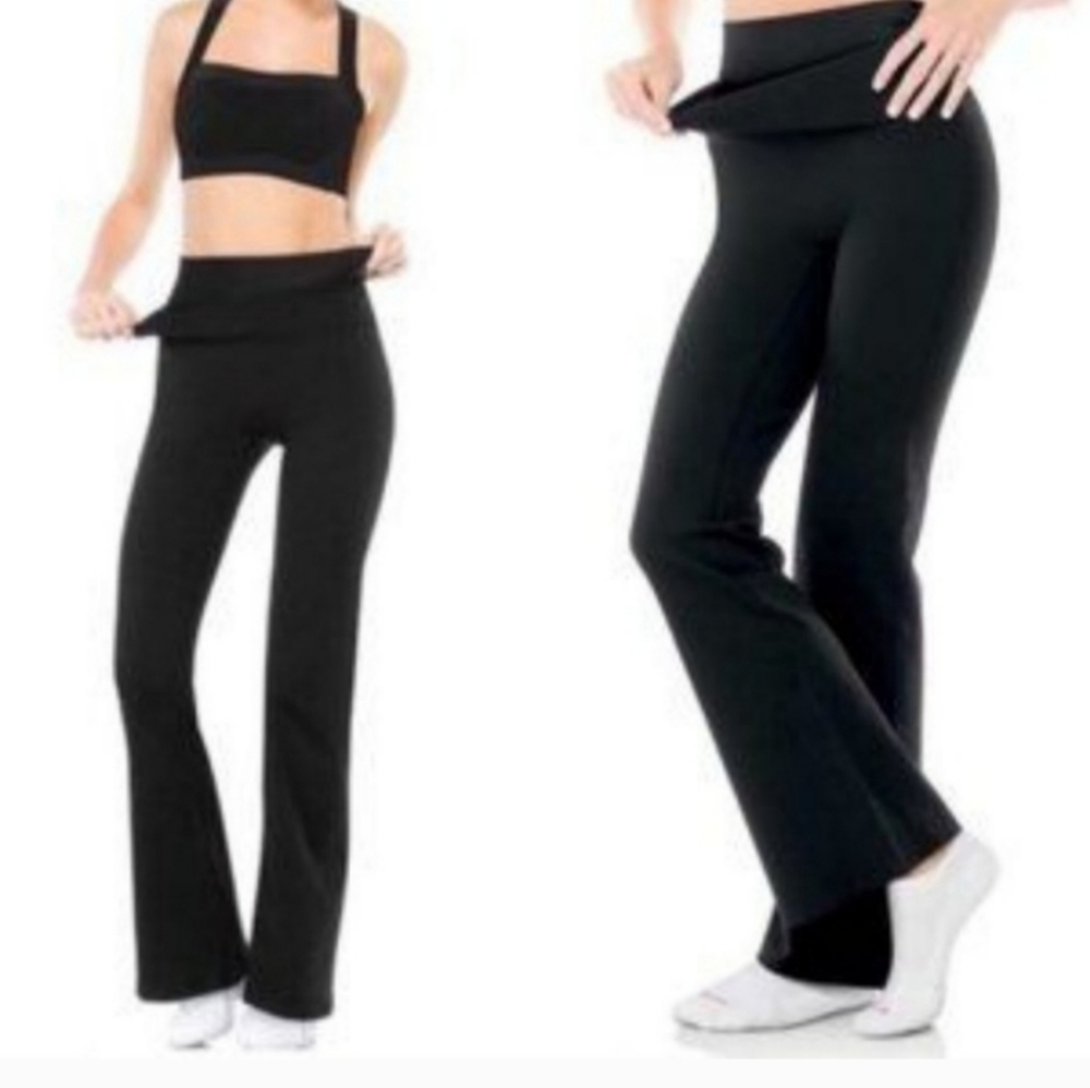 Spanx Bagel Buster Black Flare Yoga Pants Size Small